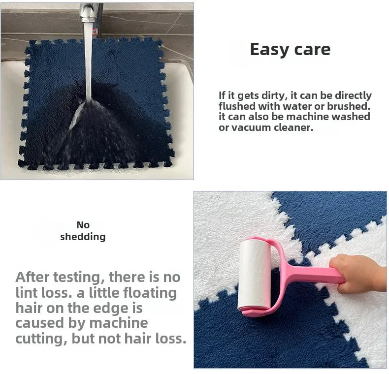 4-20 PCS Baby Plush Activity Play Mat