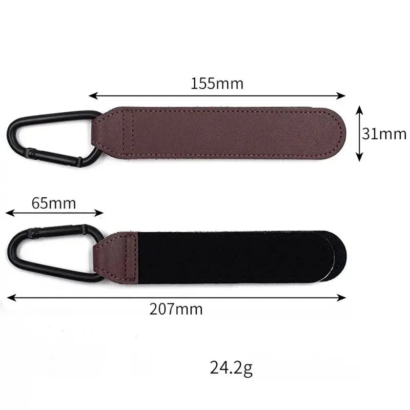 2Pcs Leather Cart Hooks