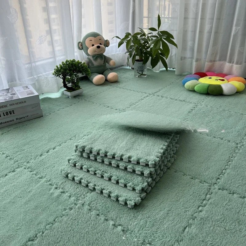 4-20 PCS Baby Plush Activity Play Mat