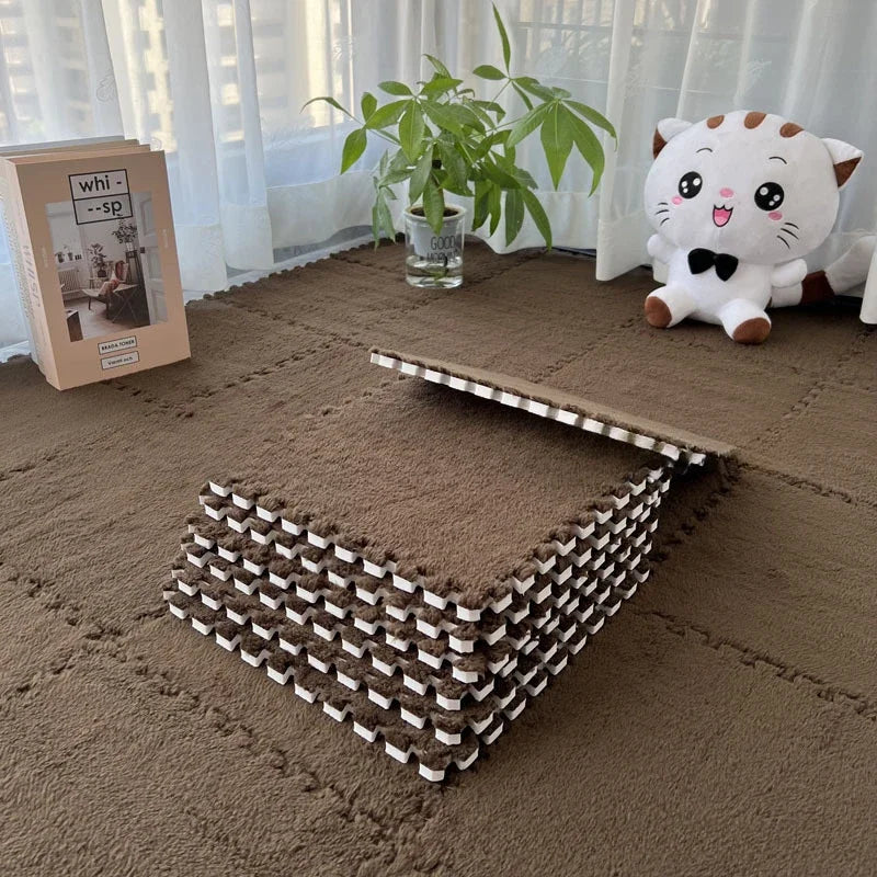 4-20 PCS Baby Plush Activity Play Mat