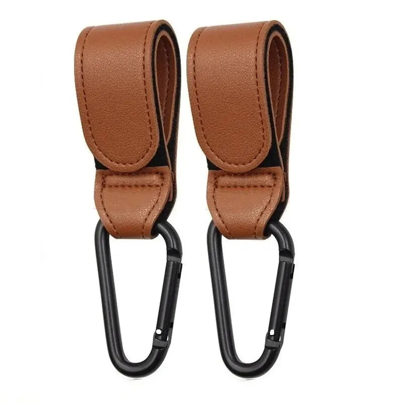 2Pcs Leather Cart Hooks