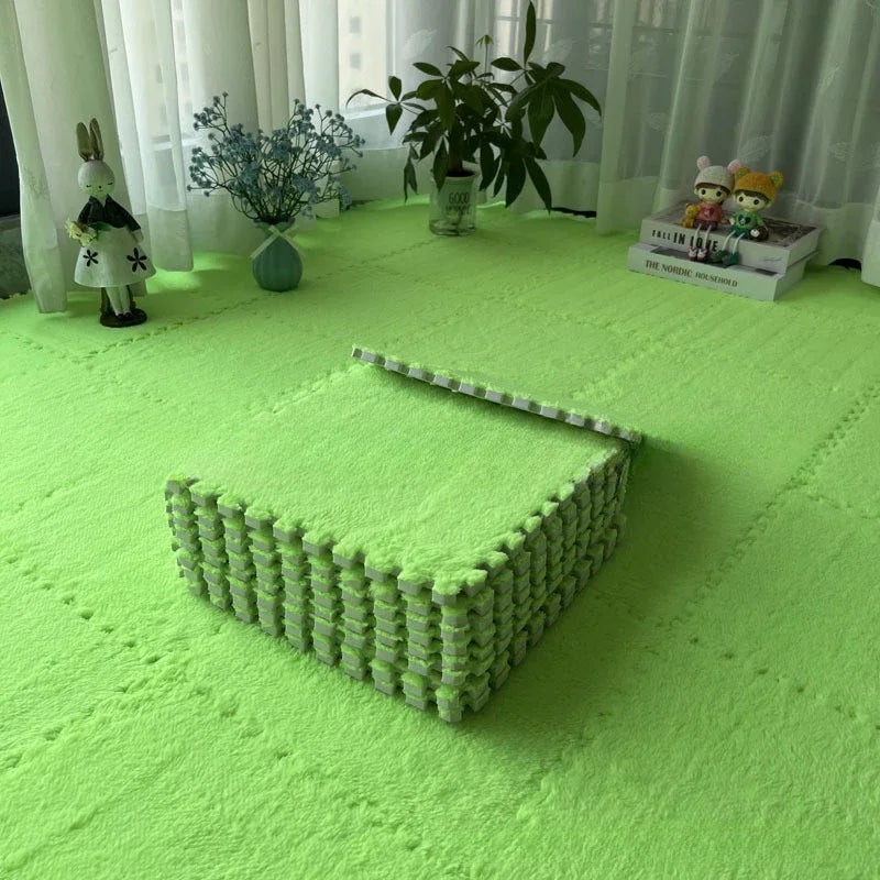 4-20 PCS Baby Plush Activity Play Mat