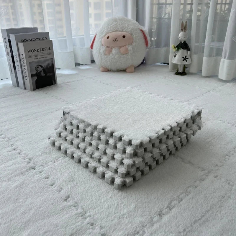 4-20 PCS Baby Plush Activity Play Mat