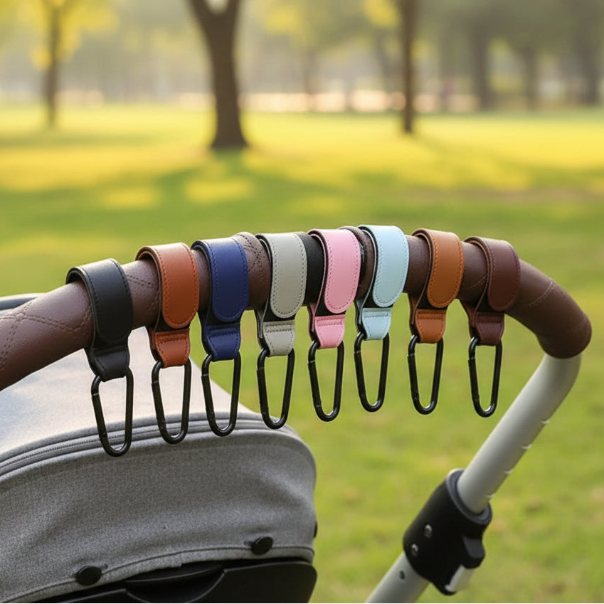 2Pcs Leather Cart Hooks