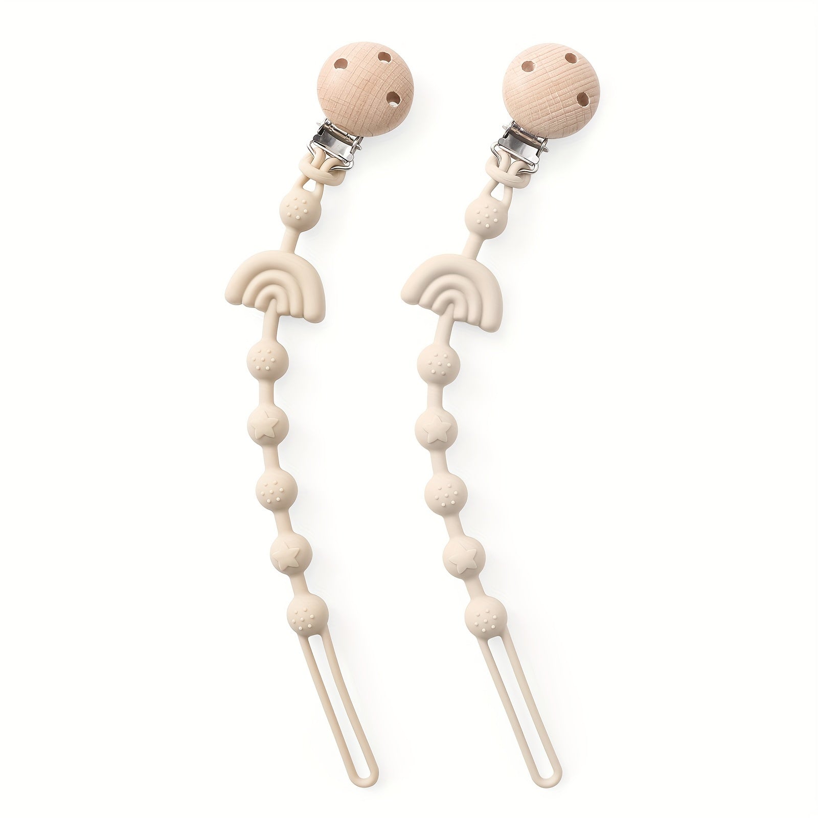 2pcs Silicone Pacifier Clips