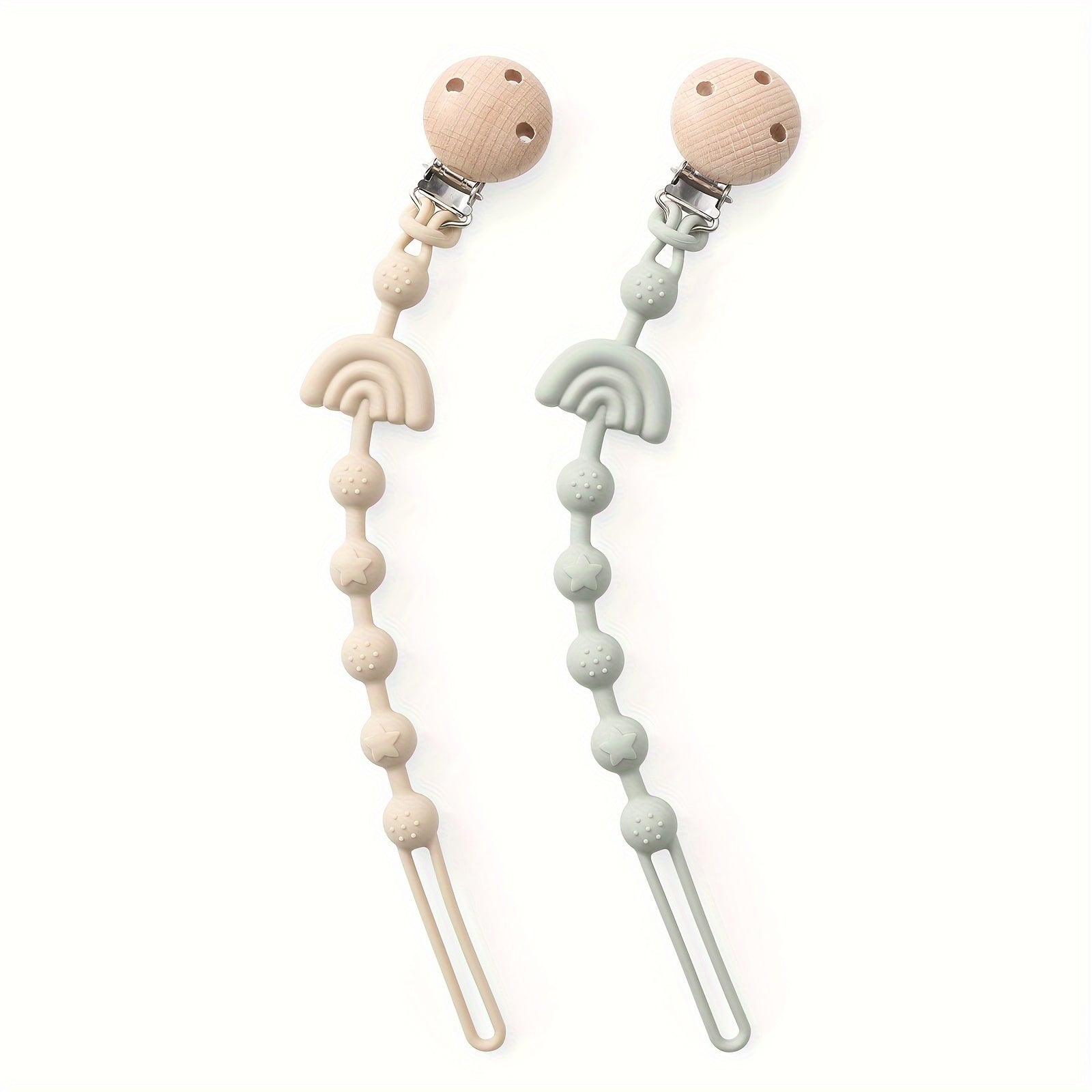 2pcs Silicone Pacifier Clips